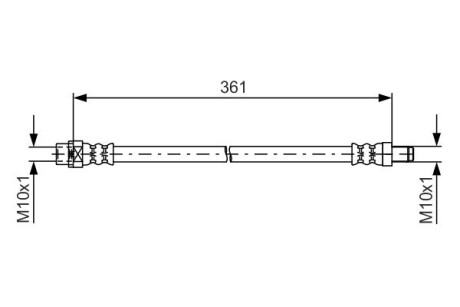 1987481600 Шланг торм.задній MINI 10- BOSCH підбір по vin на Brocar