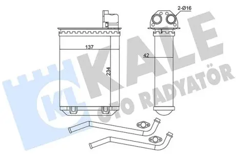 346495 Радіатор опалення 205/309 KALE OTO RADYATOR підбір по vin на Brocar