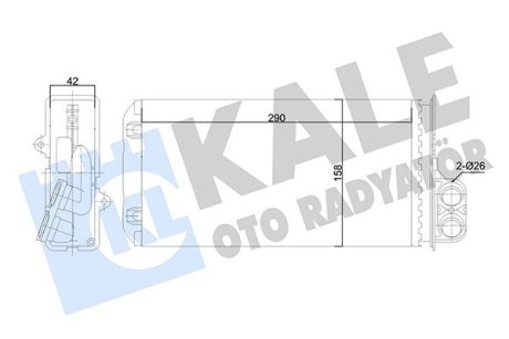 346510 Радіатор опалення 607 00- KALE OTO RADYATOR підбір по vin на Brocar