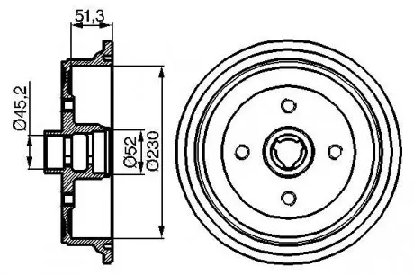 0986477029 Гальмівний барабан 80 91- BOSCH підбір по vin на Brocar