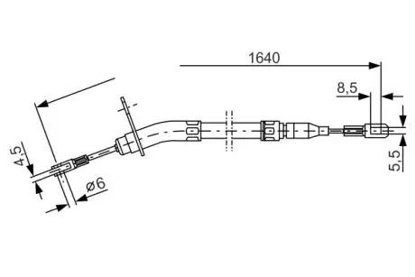 1987477011 Трос ручн. торм. л. W123 BOSCH подбор по vin на Brocar
