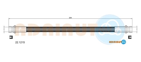 221215 Торм.шланг зад. 626 -92 ADRIAUTO підбір по vin на Brocar