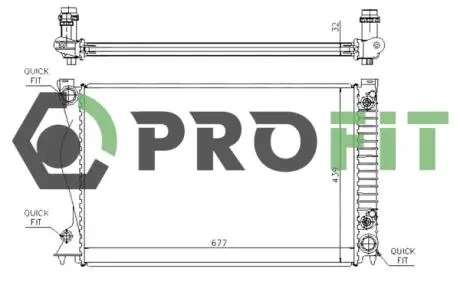 17400002 Радіатор охолодження PROFIT підбір по vin на Brocar