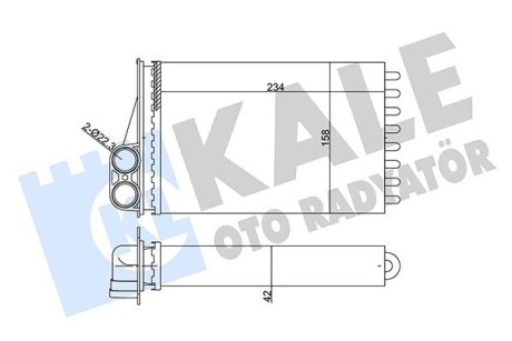 352055 Радіатор опалення 207 KALE OTO RADYATOR підбір по vin на Brocar