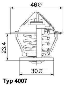 400780D Термостат DAIHATSU 1.2D,1.4D WAHLER подбор по vin на Brocar