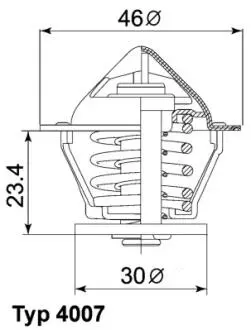 400780D Термостат DAIHATSU 1.2D,1.4D WAHLER підбір по vin на Brocar
