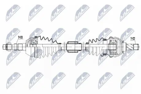 NPWPL125 Півосі NTY підбір по vin на Brocar