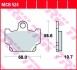 MCB524 Комплект гальмівних колодок, дискове гальмо MCB524 TRW TRW підбір по vin на Brocar