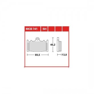 MCB741 Гальмівна колодка (диск) TRW підбір по vin на Brocar