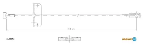 4102072 Трос ручного гальма середн. VIVARO A 06-, RENAULTTRAFIC II ADRIAUTO підбір по vin на Brocar