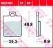 MCB695EC Комплект тормозных колодок, дисковый тормоз MCB695EC TRW TRW підбір по vin на Brocar