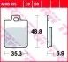 MCB695EC Комплект тормозных колодок, дисковый тормоз MCB695EC TRW TRW підбір по vin на Brocar