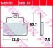 MCB709 Тормозные колодки TRW підбір по vin на Brocar