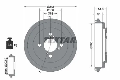 94046900 BĘBEN HAM. SUZUKI T. SWIFT 1,2/1,3 DDIS 10- TEXTAR підбір по vin на Brocar