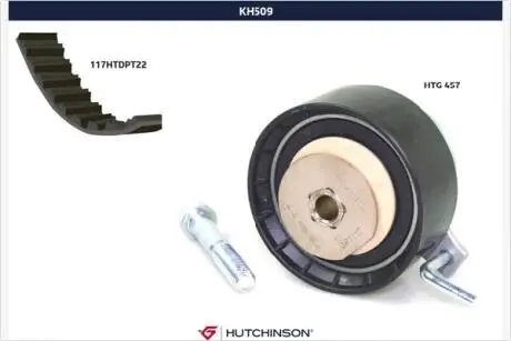 KH509 Ремінь ГРМ к-т HUTCHINSON підбір по vin на Brocar