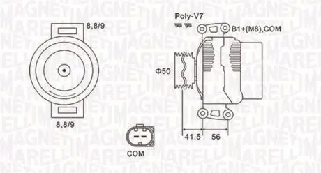 063732108010 Генератор MAGNETI MARELLI підбір по vin на Brocar