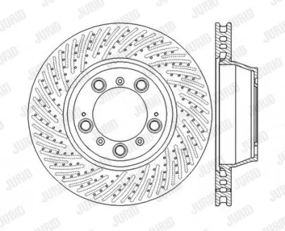 562590JC1 TARCZA HAM./PRZ/ PORSCHE 911 3,8 08- @33 0X28 JURID підбір по vin на Brocar