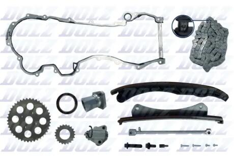 SKCA001 Комплект ланцюга ГРМ Fiat Doblo 1.3JTD (ланцюг, черевик, натягувач) DOLZ підбір по vin на Brocar