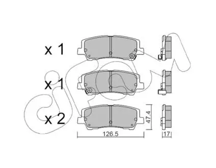 82211840 KLOCKI HAMULC. FORD MUSTANG 15- TYŁ CIFAM підбір по vin на Brocar