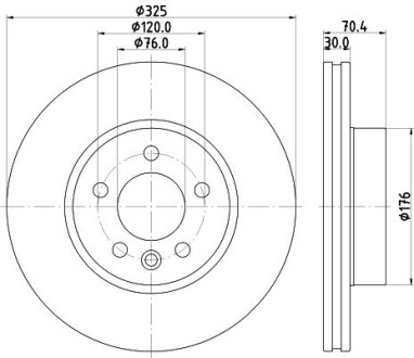 8DD355132211 Tarcza ham. malow. HC prz. MAN VW HELLA подбор по vin на Brocar