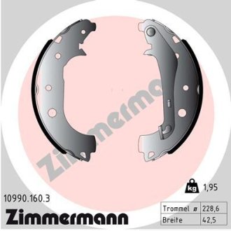 109901603 SZCZĘKI HAMULC. FORD ECOSPORT 13- ZIMMERMANN підбір по vin на Brocar