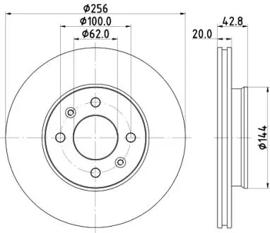 8DD355130001 Tarcza ham. malow. prz. KIA HELLA подбор по vin на Brocar