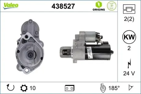 438527 Стартер VALEO подбор по vin на Brocar