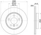 8DD355132541 Диск тормозной (передний) BMW i3 (I01) 13- (280x20) (с покрытием) (вентилируемый) PRO HELLA підбір по vin на Brocar