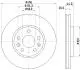 8DD355131871 Диск тормозной перед. Renault Megane IV, Talisman 1.3-1.6D 11.15- HELLA підбір по vin на Brocar
