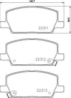 8DB355040001 Колодки гальмівні (передні) Opel Insignia B 17-/ Mokka 12- (Mando) Q+ HELLA підбір по vin на Brocar