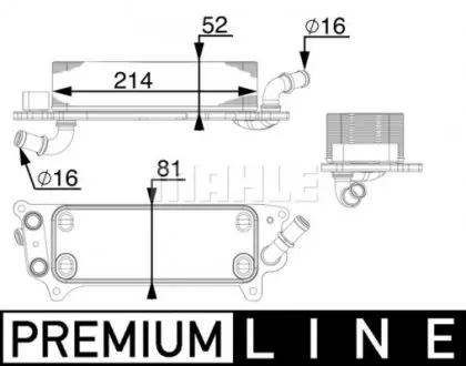 CLC77000P Охолоджувач мастила MAHLE / KNECHT підбір по vin на Brocar