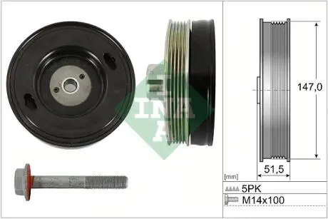 544050920 Шків ременя INA підбір по vin на Brocar