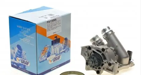 PA1359A Помпа води Audi A3-A8/Skoda/Seat/VW 1.8-2.0FSI/TFSI 04- (29z)(B/B)(6 лоп)(з термостатом,датчиком t) GRAF підбір по vin на Brocar