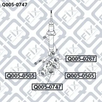 Q0050747 САЙЛЕНТБЛОК ЗАДН ЦАПФИ CHEVROLET EPICA (V200) 2003 Q-FIX подбор по vin на Brocar