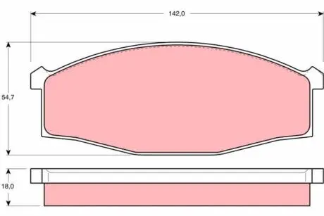 GDB3117 Комплект тормозных колодок, дисковый тормоз TRW подбор по vin на Brocar