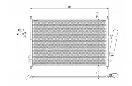 350490 SKRAPLACZ KLIMATYZACJI ISUZU D-MAX 12- NRF підбір по vin на Brocar