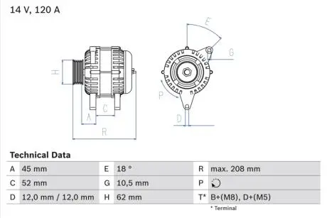 0986049400 Генератор BOSCH підбір по vin на Brocar