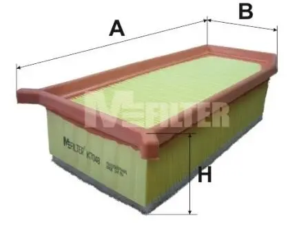 K7048 Фільтр повітряний M-FILTER підбір по vin на Brocar
