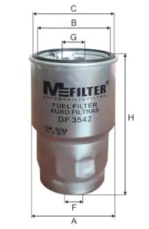 DF3542 Фільтр паливний M-FILTER підбір по vin на Brocar