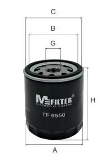 TF6550 Фильтр масла Caddy II 1.4/1.6i / Golf IV/V/Seat M-FILTER подбор по vin на Brocar