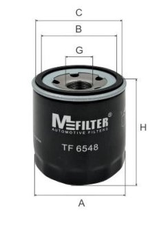 TF6548 Фільтр оливний M-FILTER підбір по vin на Brocar