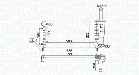 350213183600 Chłodnica MAGNETI MARELLI підбір по vin на Brocar