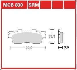 MCB830 Комплект тормозных колодок, дисковый тормоз MCB830 TRW TRW подбор по vin на Brocar