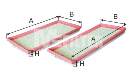 K70842 Фільтр повітряний M-FILTER підбір по vin на Brocar