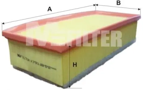 K793 Фильтр воздушный Scudo/Jumpy/Expert 2.0MJTD/HDI 07- M-FILTER подбор по vin на Brocar