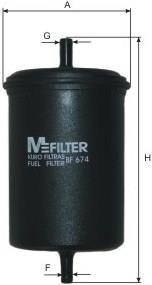 BF674 Фильтр топливный M-FILTER подбор по vin на Brocar