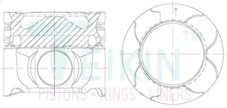 46679AG050 Комплект поршнів 4шт.Toyota 2ADFHV +0.5mm TEIKIN підбір по vin на Brocar