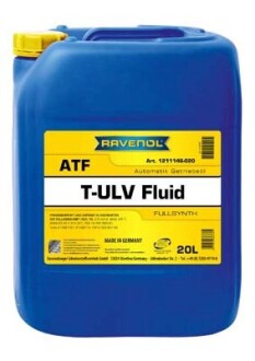 121114602001999 OLEJ RAVENOL ATF T-ULV FLUID 20L / G 053 001 A2 / VOLVO 314921173/314921172 / PSA 16 350 560 80 / BMW 83 22 2 413 477 / BMW ATF 7 RAVENOL підбір по vin на Brocar