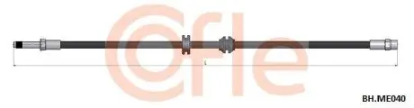 BHME040 Тормозной шланг перед Vito 96-03 (545mm) COFLE подбор по vin на Brocar