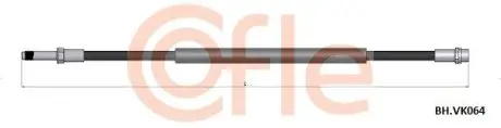 BHVK064 Тормозной шланг зад VW LT 99-06 (450mm) COFLE подбор по vin на Brocar